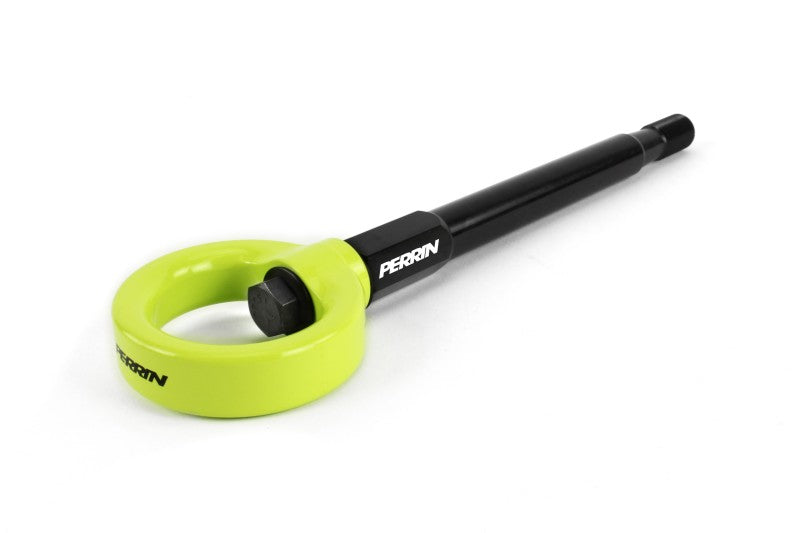 Perrin 08-14 Subaru WRX/STI Tow Hook Kit (Front) - Neon Yellow Perrin Performance Tow Hooks  AXOPROS
