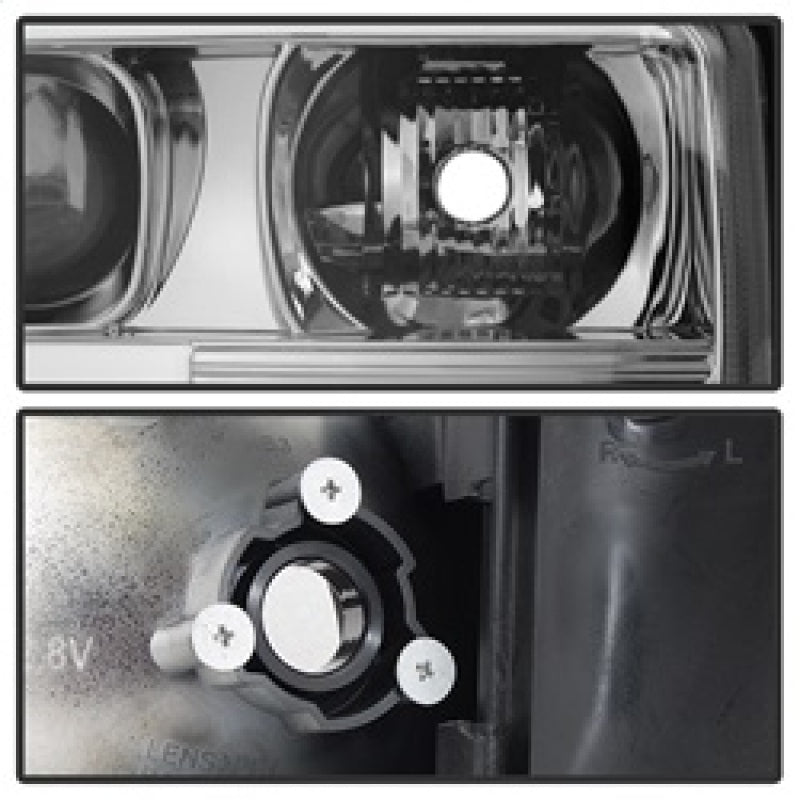 Spyder GMC Sierra 1500/2500/3500 99-06 V2 Projector Headlights - DRL - Chrome PRO-YD-CDE00V2-LB-C SPYDER Headlights  AXOPROS