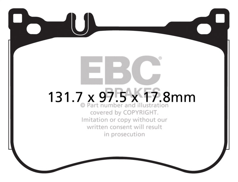 EBC 14+ Mercedes-Benz S550 4.7 Twin Turbo AMG Sport Pkg Redstuff Front Brake Pads EBC Brake Pads - Performance  AXOPROS