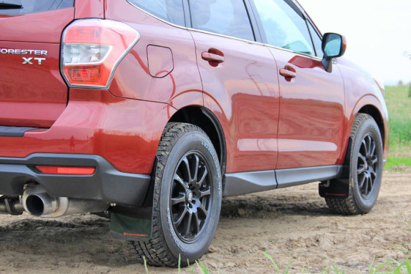 Rally Armor 14-18 Subaru Forester Black Mud Flap w/ Grey Logo Rally Armor Mud Flaps  AXOPROS