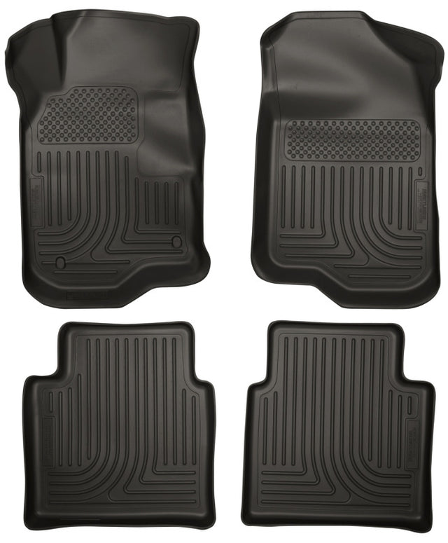 Husky Liners 08-12 Chevy Malibu/07-09 Saturn Aura WeatherBeater Combo Black Floor Liners Husky Liners Floor Mats - Rubber  AXOPROS