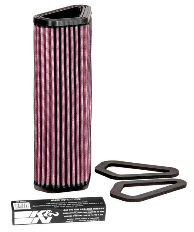 K&N 07-12 Ducati 1098/1098S/1098R/848 848/1198S/Streetfighter/848 Evo/Diavel Replacement Air Filter K&N Engineering Air Filters - Direct Fit  AXOPROS