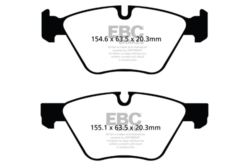 EBC 06-07 BMW 330i/330Xi (E90) Bluestuff Front Brake Pads EBC Brake Pads - Racing  AXOPROS