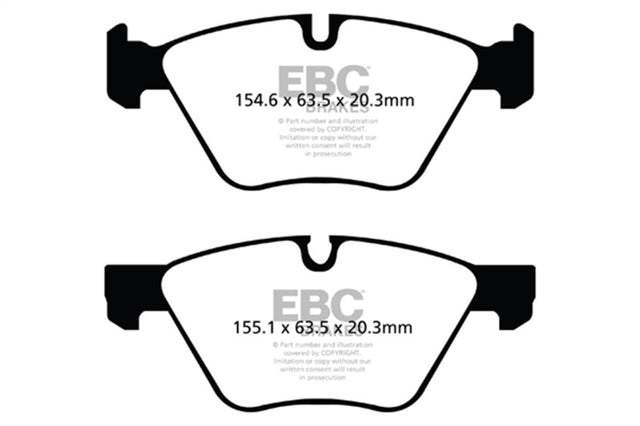 EBC 06-07 BMW 330i/330Xi (E90) Bluestuff Front Brake Pads EBC Brake Pads - Racing  AXOPROS