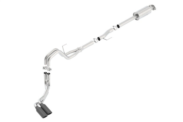 Borla 15-16 Ford F-150 3.5L EcoBoost Ext. Cab Std. Bed Black Chrome CB Exhaust ATAK Truck Side Exit Borla Catback  AXOPROS