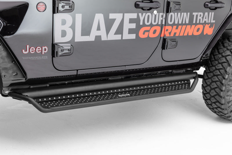 Go Rhino Dominator Extreme D1 Side Steps - Tex Blk - 87in Go Rhino Side Steps  AXOPROS
