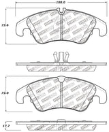 StopTech Performance 08-10 Audi A5 / 10 S4 / 09-10 Audi A4 (except Quattro) Front Brake Pads Stoptech Brake Pads - Performance  AXOPROS