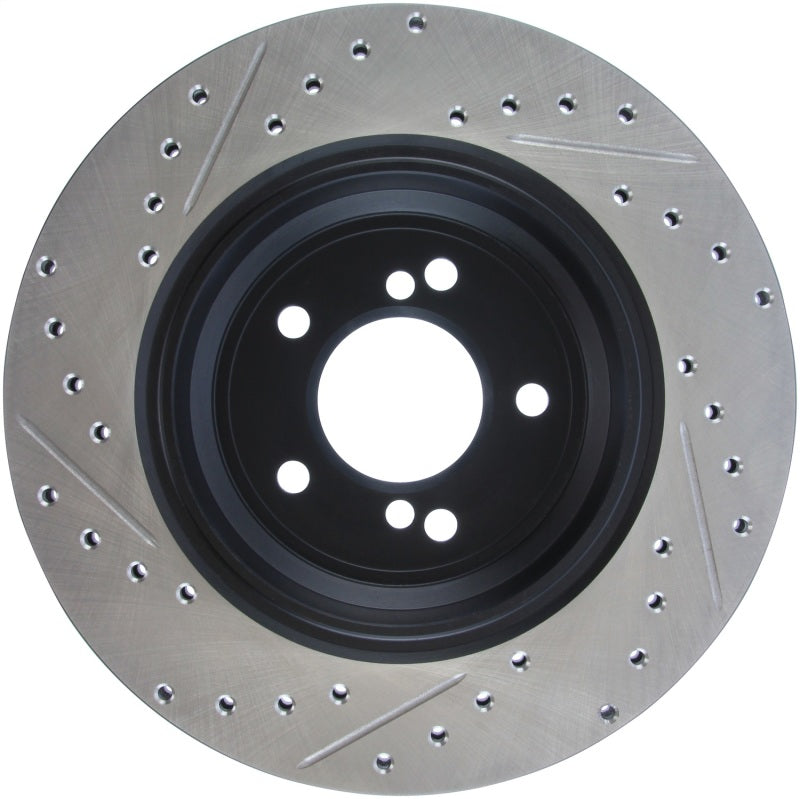 StopTech 00-03 BMW M5 (E39) Slotted & Drilled Left Rear Rotor Stoptech Brake Rotors - Slot & Drilled  AXOPROS