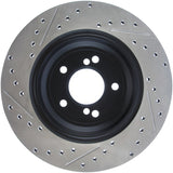 StopTech 00-03 BMW M5 (E39) Slotted & Drilled Left Rear Rotor Stoptech Brake Rotors - Slot & Drilled  AXOPROS