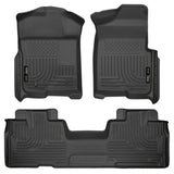 Husky Liners 09-12 Ford F-150 Super Cab WeatherBeater Combo Black Floor Liners Husky Liners Floor Mats - Rubber  AXOPROS