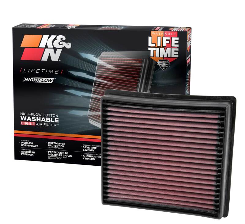 K&N Replacement Panel Air Filter for 13-14 Dodge Ram 2500/3500/4500/5500 6.7L L6 Diesel K&N Engineering Air Filters - Drop In  AXOPROS