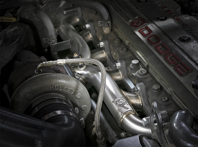 aFe Twisted Steel Header Turbo Manifold (T3) 98.5-02 Dodge Diesel Trucks L6 5.9L (td) aFe Headers & Manifolds  AXOPROS