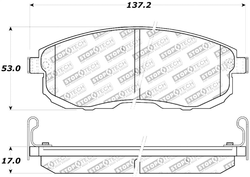 StopTech Performance 02-05 Infiniti G35 / 07-09 Nissan Altima/Sentra / 6/02-05 350Z Front Brake Pa Stoptech Brake Pads - Performance  AXOPROS