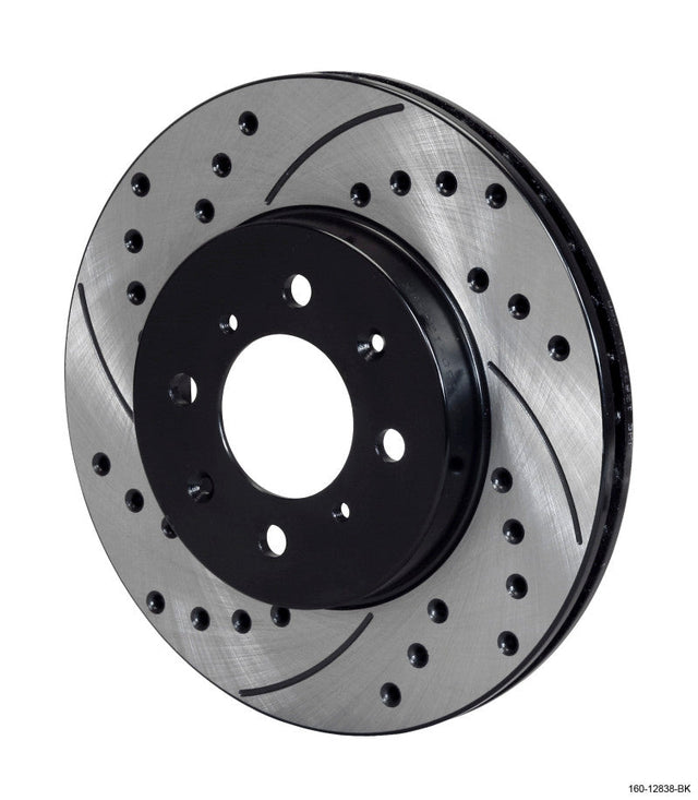 Wilwood Rotor-.68in Offset-SRP-BLK-Drill-RH 10.32 x .83 - 4 x 3.93 Wilwood Brake Rotors - 2 Piece  AXOPROS