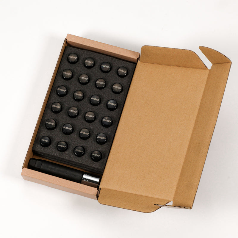 Rays M12x1.25 5 holes 16pcs nut, 4pcs Lock nut, 1 adapter & 1 lock nut key - Black Rays Lug Nuts  AXOPROS