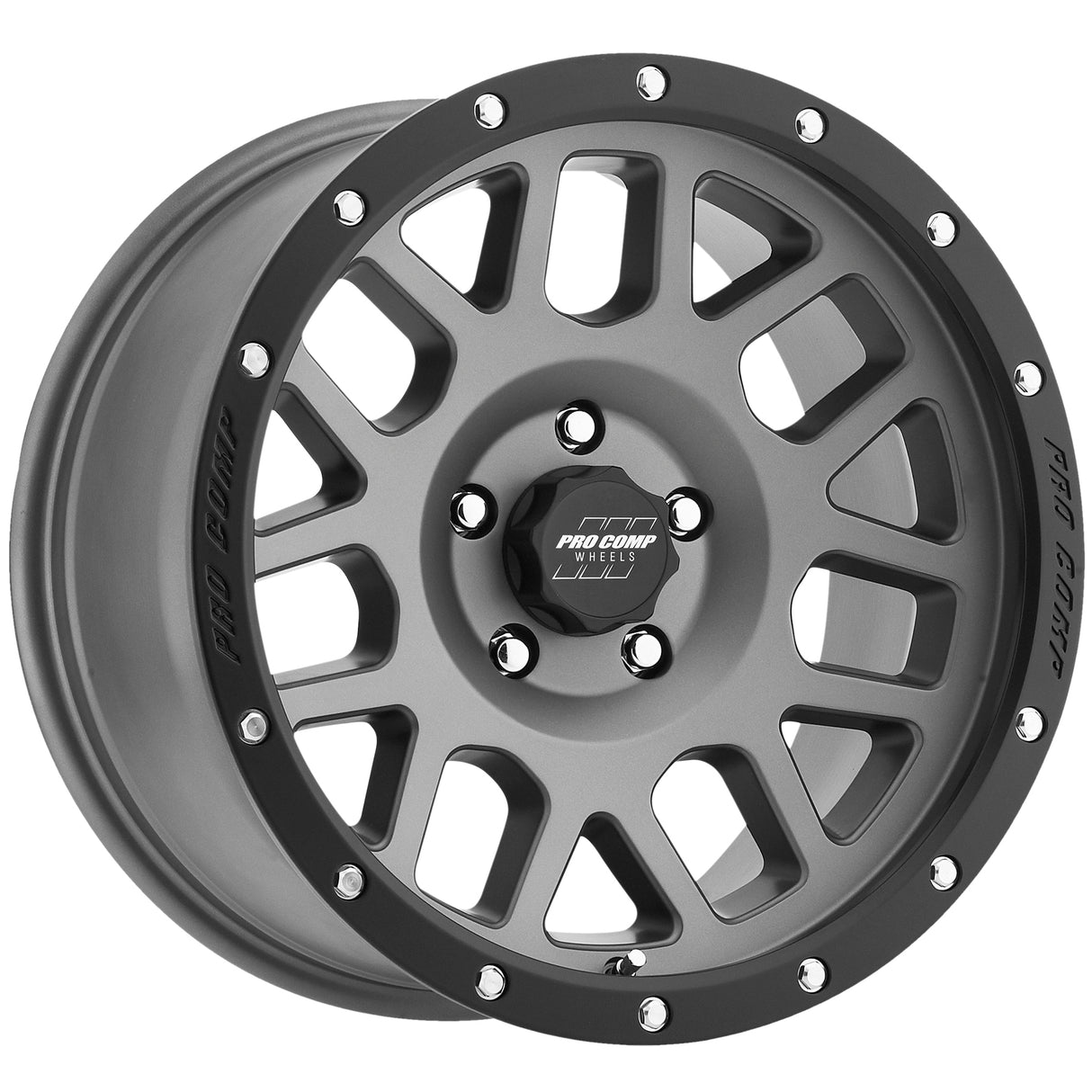 Vertigo Matte Graphite 18x9 5x5 5BS Offset 0mm Cap P/N 5040556000 Pro Comp Wheel  AXOPROS