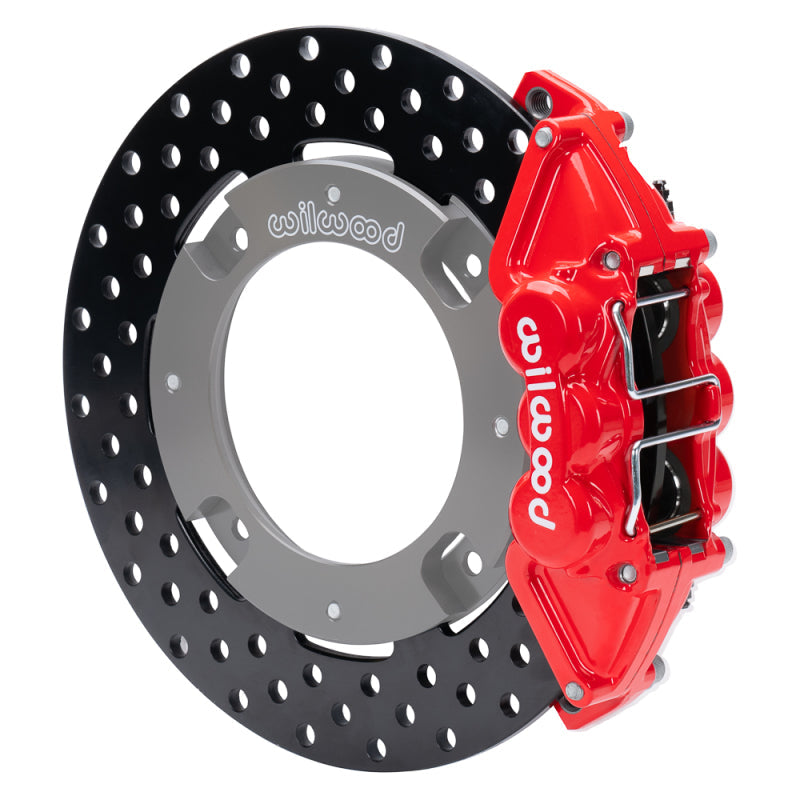 Wilwood 17-21 Can-Am X3RS Red 6-Piston Rear Kit 11.25in - Drilled Rotors Wilwood Brake Kits - Performance Drill  AXOPROS