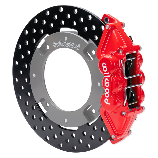 Wilwood 17-21 Can-Am X3RS Red 6-Piston Rear Kit 11.25in - Drilled Rotors Wilwood Brake Kits - Performance Drill  AXOPROS