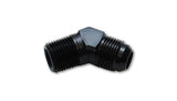 Vibrant -6AN Male to 1/4in NPT Male Union Adapter Fitting w/ 1/8in NPT Port Vibrant Fittings  AXOPROS