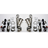 Granatelli 2.25in Alum Mild Steel Electronic Dual Slip Fit Exhaust Cutout w/Band Clamps Granatelli Motor Sports Exhaust Cutouts  AXOPROS