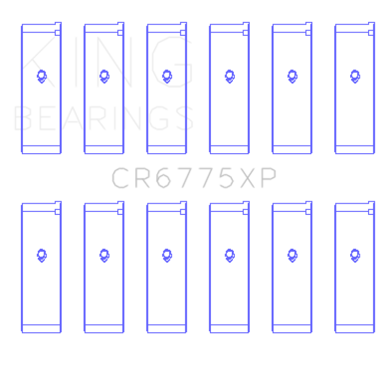King Nissan VQ35DE Performance Rod Bearing Set - Size STD King Engine Bearings Bearings  AXOPROS