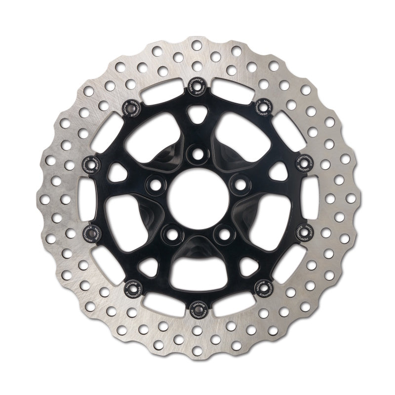 Performance Machine Disc Carr Dominator 11.8in x .20 FF No O/S Rr - Black Ano Performance Machine Brake Rotors - Drilled  AXOPROS