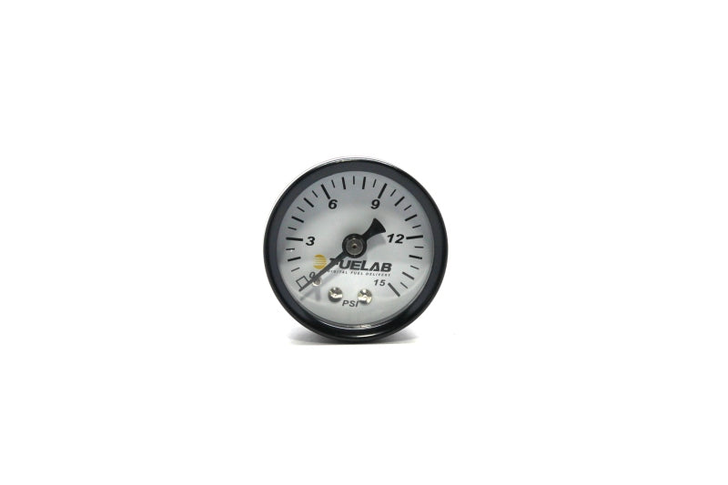 Fuelab 1.5in Carb Fuel Pressure Gauge - Range 0-15 PSI Fuelab Gauges  AXOPROS