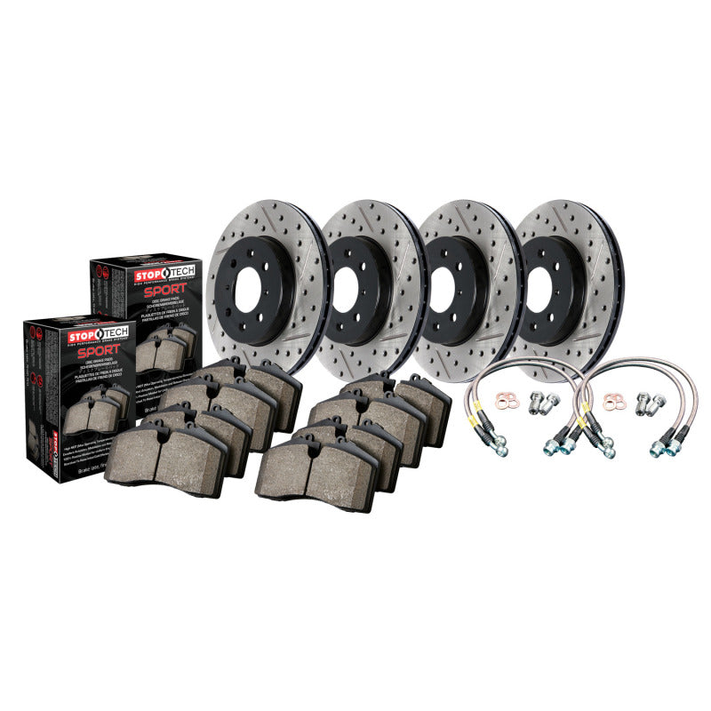 StopTech 90-01 Integra Front SS Brake Lines Stoptech Brake Line Kits  AXOPROS