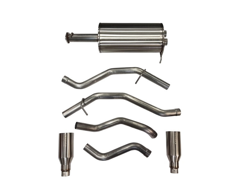 Corsa 19-24 Ram 1500 5.7L Crew Cab w/ 57in or 76in Bed Cat-Back Dual Rr Exit 5in Satin Polished Tips CORSA Performance Catback  AXOPROS