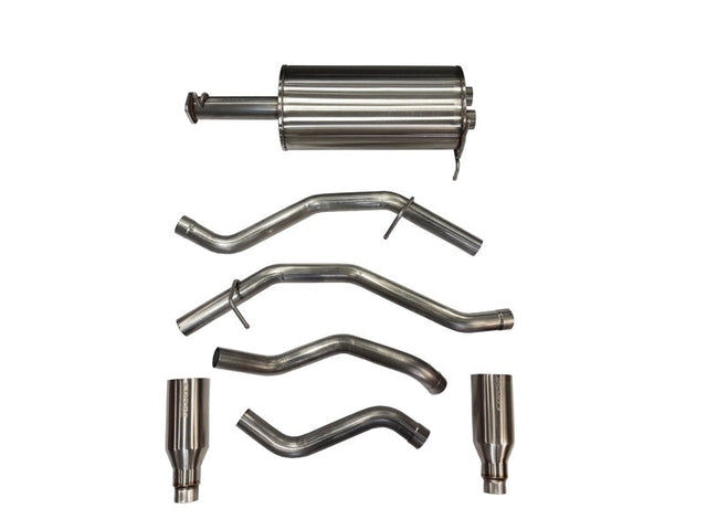Corsa 19-24 Ram 1500 5.7L Crew Cab w/ 57in or 76in Bed Cat-Back Dual Rr Exit 5in Satin Polished Tips CORSA Performance Catback  AXOPROS