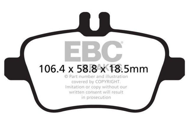 EBC 13+ Mercedes-Benz CLA250 2.0 Turbo Ultimax2 Rear Brake Pads EBC Brake Pads - OE  AXOPROS