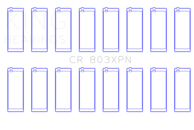 King 55-67 Ford 265/283/302/327 V8 Performance Rod Bearing Set - Size STD King Engine Bearings Bearings  AXOPROS