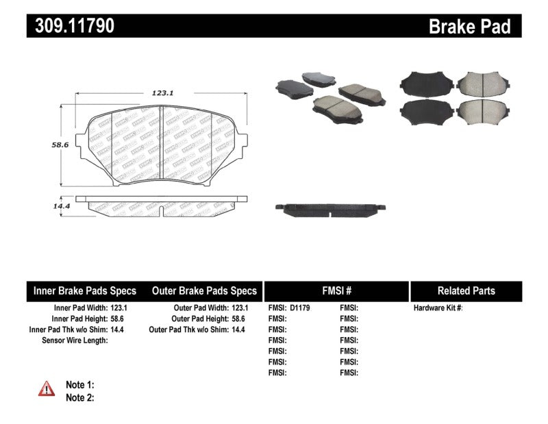 StopTech Performance 06-08 Mazda Miata MX-5 Front Brake Pads Stoptech Brake Pads - Performance  AXOPROS