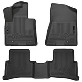 Husky Liners 2017 Kia Sportage Weatherbeater Front and Second Row Black Floor Liners Husky Liners Floor Mats - Rubber  AXOPROS