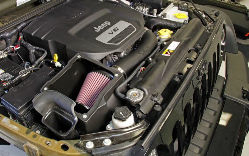 K&N 12-18 Jeep Wrangler 3.6L V6 Performance Intake Kit w/ Snorkel K&N Engineering Cold Air Intakes  AXOPROS