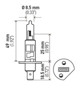 Hella Optilux H1 12V/55W XY Yellow Bulb Hella Bulbs  AXOPROS