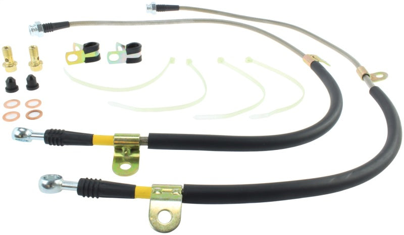 StopTech 09+ Nissan GTR Stainless Steel Front Brake Lines Stoptech Brake Line Kits  AXOPROS