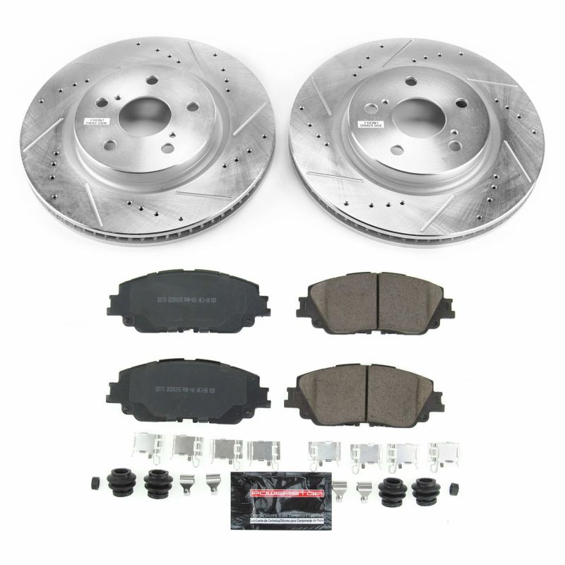 Power Stop 2019 Toyota Avalon Front Z23 Evolution Sport Brake Kit PowerStop Brake Kits - Performance D&S  AXOPROS