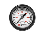 Grams Performance Universal 0-120 PSI Fuel Pressure Guage - White Face Grams Performance Fuel Pressure Regulators  AXOPROS