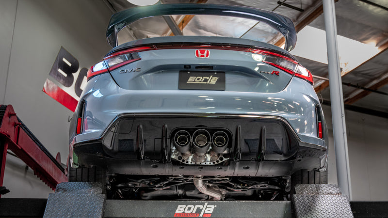 Borla 2023 Honda Civic Type R MT ATAK Catback Exhaust w/ 4in Black Anodized Carbon Fiber Tips Borla Catback  AXOPROS