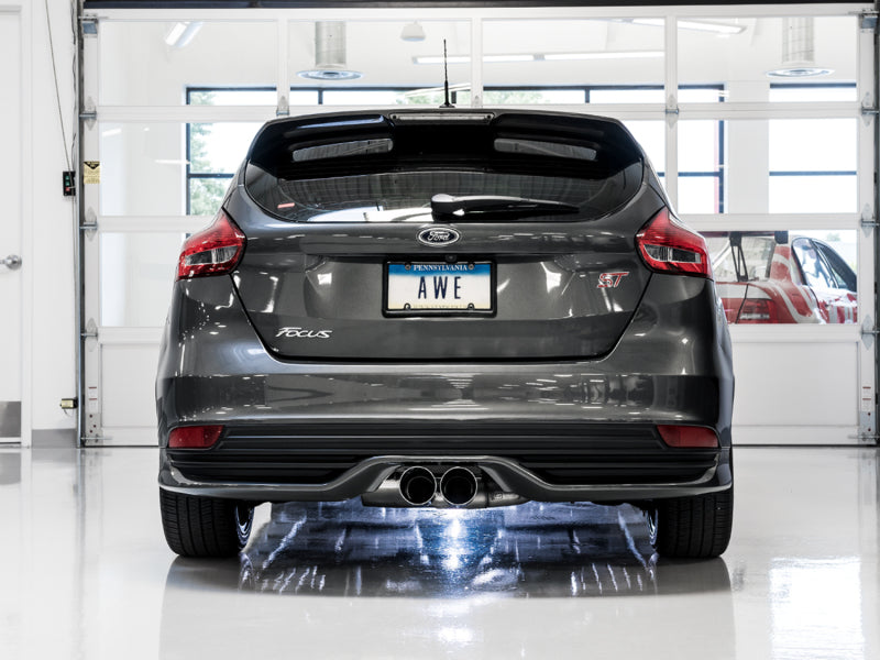 AWE Tuning Ford Focus ST Touring Edition Cat-back Exhaust - Non-Resonated - Chrome Silver Tips AWE Tuning Catback  AXOPROS