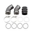 Wehrli 06-10 Chevrolet 6.6L LBZ/LMM Duramax Passenger Side 3.5in Intercooler Pipe - Gloss Black Wehrli Intercooler Pipe Kits  AXOPROS
