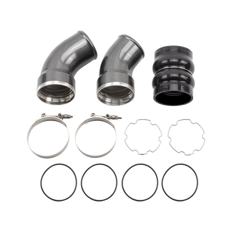 Wehrli 06-10 Chevrolet 6.6L LBZ/LMM Duramax Passenger Side 3.5in Intercooler Pipe - Gloss Black Wehrli Intercooler Pipe Kits  AXOPROS