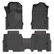 Husky Liners 2021 Ford Bronco 4 Door Weatherbeater Front & 2nd Seat Floor Liners - Black Husky Liners Floor Mats - Rubber  AXOPROS