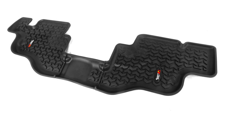 Rugged Ridge Floor Liner Rear Black 1976-1986 Jeep CJ-7 87-95 Jeep Wrangler YJ Rugged Ridge Floor Mats - Rubber  AXOPROS