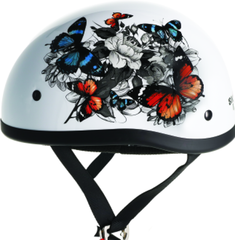 Skid Lids White Rose Original Helmet - Large Bikers Choice Helmets and Accessories  AXOPROS