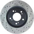 StopTech 00-09 S2000 Slotted & Drilled Left Front Rotor Stoptech Brake Rotors - Slot & Drilled  AXOPROS