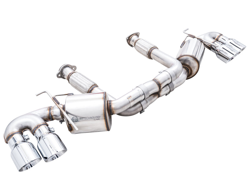 AWE Tuning 2020 Chevrolet Corvette (C8) Touring Edition Exhaust - Quad Chrome Silver Tips AWE Tuning Catback  AXOPROS