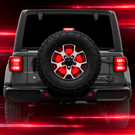 XKGLOW XK Glow Jeep 5th Wheel Light w/ Brake, Running, Reverse and Turn Signal Lights Light Accessories and Wiring aftermarket performance part