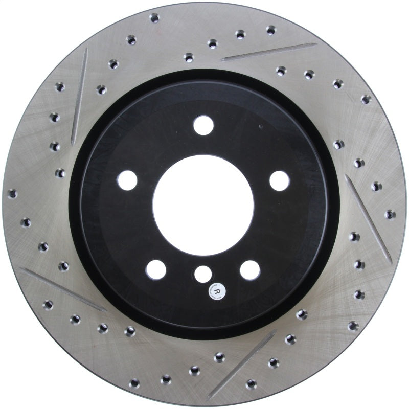 StopTech 06 BMW 330 / 07-09 BMW 335 Slotted & Drilled Right Rear Rotor Stoptech Brake Rotors - Slot & Drilled  AXOPROS